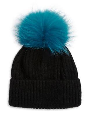 Linda Richards Raccoon Fur And Wool Beanie