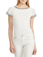 Lauren Ralph Lauren Slim-fit Flutter-sleeve Top