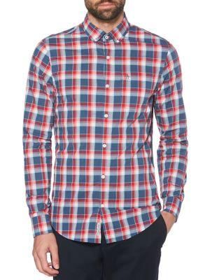 Original Penguin P55 Checked Long-sleeve Button-down Shirt