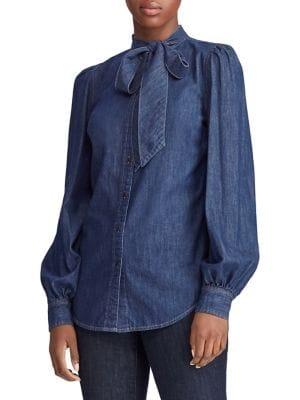 Lauren Ralph Lauren Tie-collar Blouse