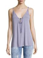 Free People Scarlett Tie-front Hi-lo Tank Top