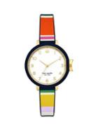Kate Spade New York Park Row Striped Silicone-strap Watch
