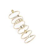 Design Lab Lord & Taylor Set Of Six Faceted Stacking Rings