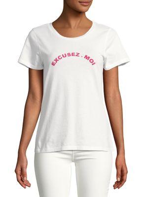 French Connection Excusez Moi Cotton Tee