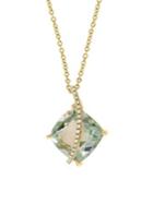 Effy 14k Yellow Gold, Green Amethyst & Diamond Pendant Necklace