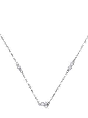 Ripka Santorini White Topaz And Sterling Silver Pendant Chain Necklace