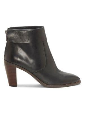 Vince Camuto Nycott Leather Foldover Cone-heel Booties