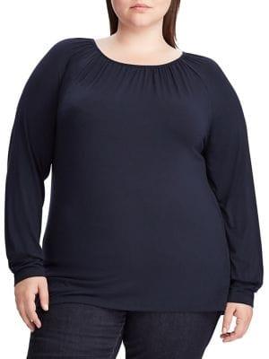 Lauren Ralph Lauren Plus Jersey Knit Top