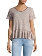 Lucky Brand Ringer Peplum Top