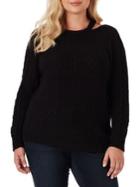 Jessica Simpson Plus Plus Crocheted Sweater With Neck Cut-out