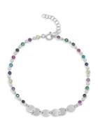 Lord & Taylor Sterling Silver & Multicolored Crystal Disc Bracelet