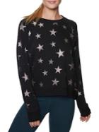 Betsey Johnson Star Glitter Printed Sweatshirt