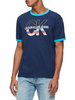Calvin Klein Jeans Logo Graphic Ringer T-shirt