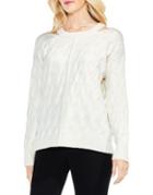 Vince Camuto Cable-knit Cutout Neck Sweater