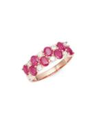 Lord & Taylor Ruby, Diamond And 14k Rose Gold Ring