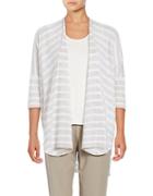 Eileen Fisher Striped Open Front Cardigan