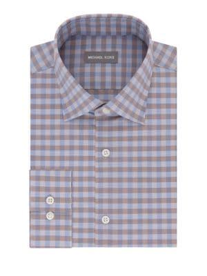 Michael Kors Regular-fit Checked Dress Shirt