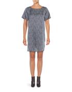 Eileen Fisher Petite Short Sleeve Silk-blend Shirtdress