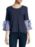 Ivanka Trump Bell-sleeve Hi-lo Top