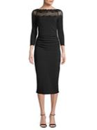 Chiara Boni La Petite Robe Lace Long-sleeve Sheath Dress