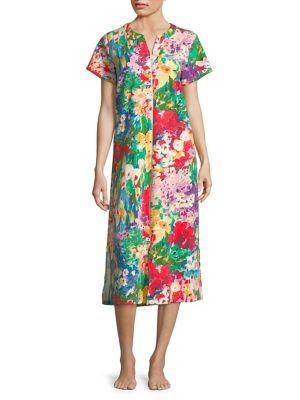 Miss Elaine Floral Zip Caftan