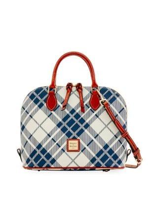 Dooney & Bourke Zip Zip Plaid Satchel