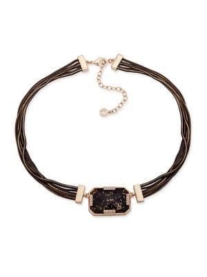 Anne Klein Jenk Multi-strand Crystal Chain Necklace