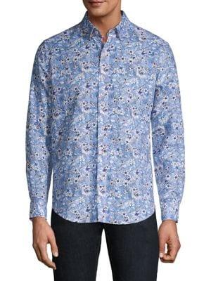 Robert Graham Cameron Linen & Cotton Floral Shirt