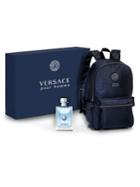 Versace Pour Homme Eau De Toilette Spray With Backpack $112 Value
