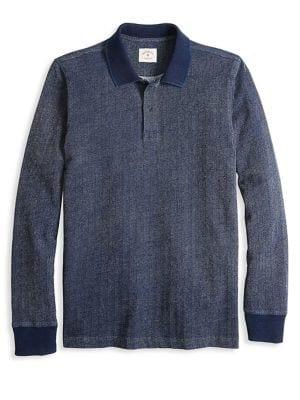 Brooks Brothers Red Fleece Herringbone Cotton Polo