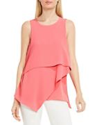 Vince Camuto Roundneck Sleeveless Asymmetric Top