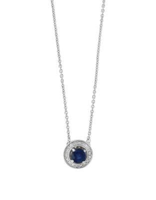 Effy Diamond And Silver Pendant Necklace