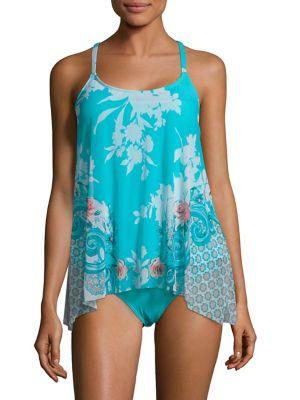 Coco Reef Mesh Layered Tankini Top
