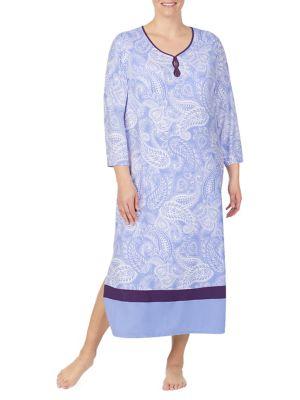 Ellen Tracy Plus Paisley-print Long Tunic