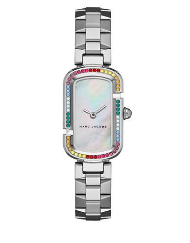 Marc Jacobs The Jacobs Stainless-steel Rainbow Glitz Bezel Bracelet Watch