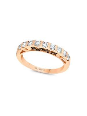 Le Vian Bridal 14k Strawberry Gold, Vanilla Diamond & Chocolate Diamond Band Ring