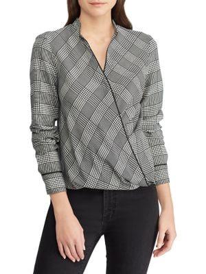 Lauren Ralph Lauren Glen Plaid Wrap Top