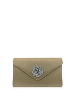 Adrianna Papell Karine Floral Trim Clutch