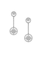Lord & Taylor Diamond And 14k White Gold Pendulum Drop Earrings