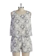 Design Lab Lord & Taylor Lace Overlay Romper