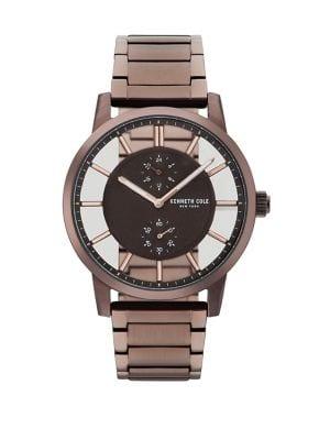 Kenneth Cole Transparency Stainless Steel Bracelet Multifunction Watch