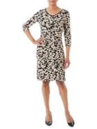 Olsen Two-tone Side-ruched Sheath Dress