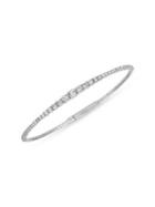 Morris & David 14k White Gold & 1.25 Tcw Diamond Cuff Bracelet