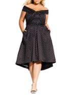 City Chic Plus Grace Spot Dress