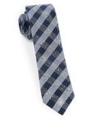 The Tie Bar Splattered Gingham Silk Tie