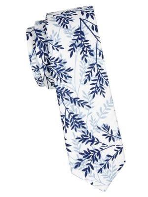 Penguin Floral Linen-blend Tie