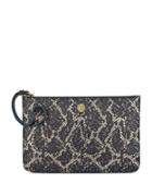 Anne Klein Embossed Snakeskin Large Pouch