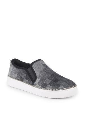 Botkier New York Harper Check Pattern Slip On Sneakers