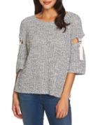 1.state Belted Cutout Sweater Tee
