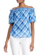 Lauren Ralph Lauren Off-the-shoulder Tassel Cotton Top